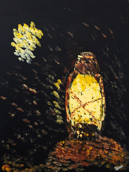 Lantern, dot by dot (Original Painting)